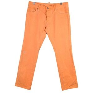 Dsquared2 Jeans Women's Orange Skinny Cotton Colored Wash Stretch Y2K‎ Size 48